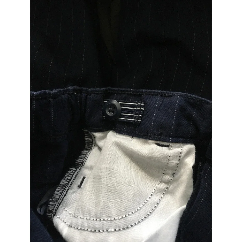 OshKosh B'gosh 2pc Pinstripe Suit Set Boys 5T Navy Blue Blazer and Pants Cotton